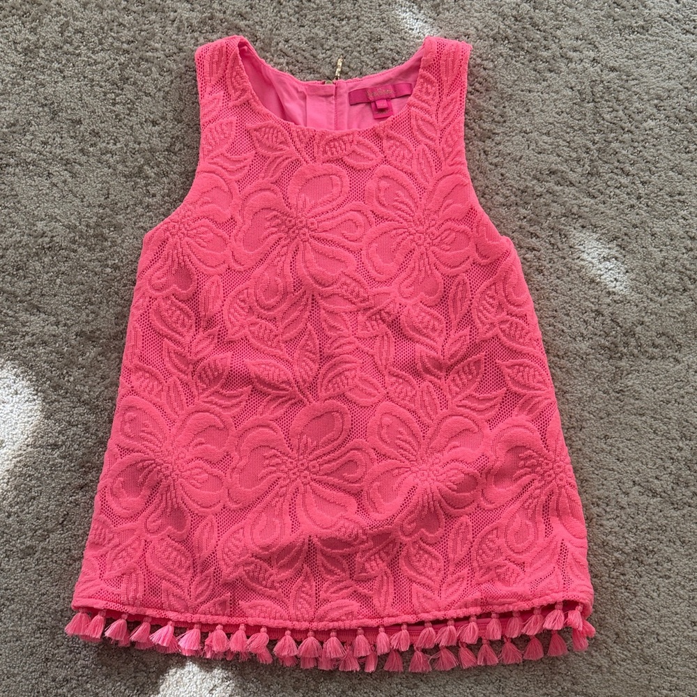 Pink Sleeveless Lily Pulitzer Top with Tassels